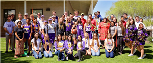 high school students representing extra curricular activities 